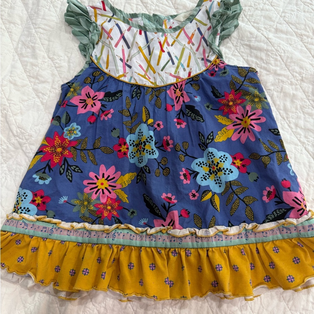 Matilda Jane Multicolor Floral Back to School Girls Blouse